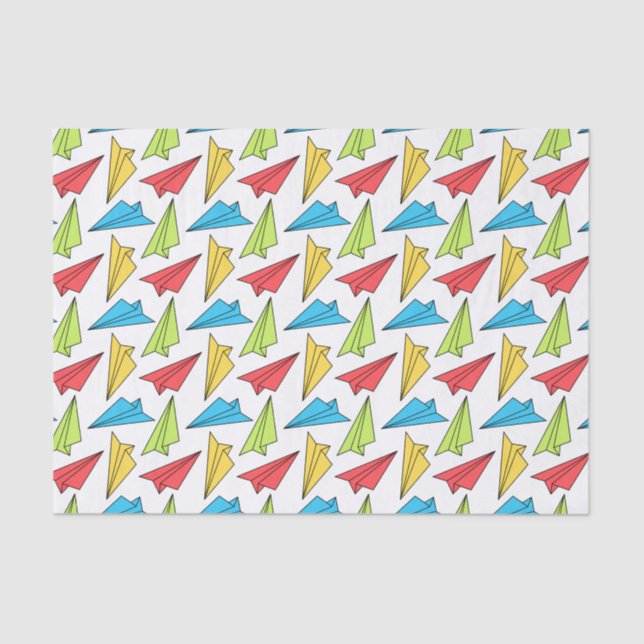 Colourful Paper Aeroplanes Pattern (Front)