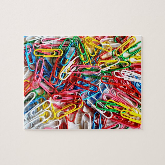 Colourful Paper Clips Office Supply Jigsaw Puzzle (Horizontal)