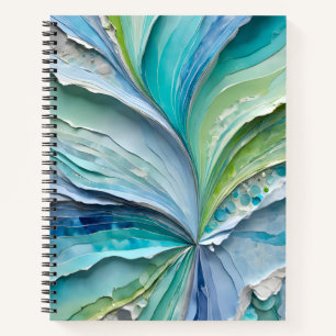 Colourful Paper Collage Art Spiral Notebook