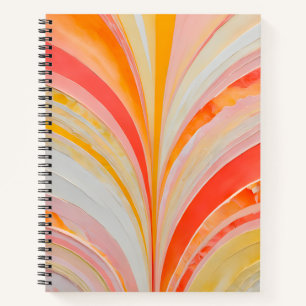 Colourful Paper Collage Art Spiral Notebook