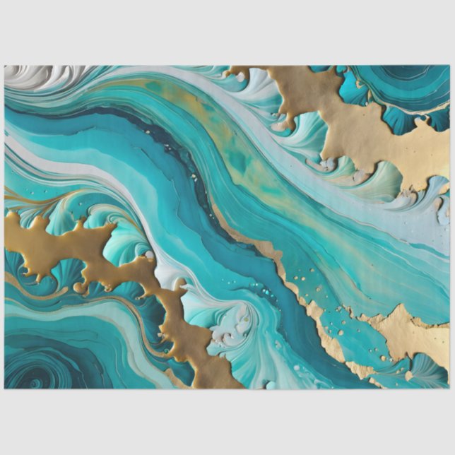 Colourful Paper Collage Art Tissue Paper (Front)