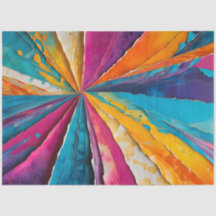 Colourful Paper Collage Art Tissue Paper