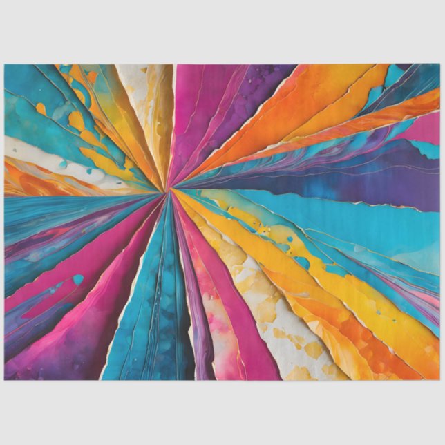 Colourful Paper Collage Art Tissue Paper (Front)