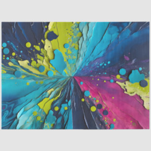 Colourful Paper Collage Art Tissue Paper