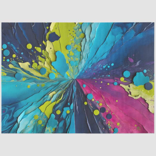 Colourful Paper Collage Art Tissue Paper (Front)