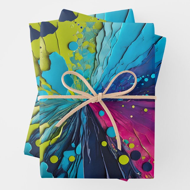 Colourful Paper Collage Art Wrapping Paper Sheets (Creator Uploaded)