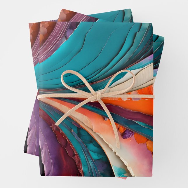 Colourful Paper Collage Art Wrapping Paper Sheets (Creator Uploaded)