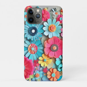 Colourful Paper Floral Art iPhone 11 Pro Case