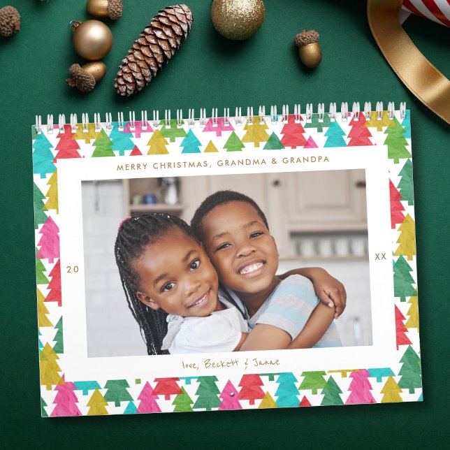 Colourful Paper Trees Christmas Photo Calendar (Creator Uploaded)