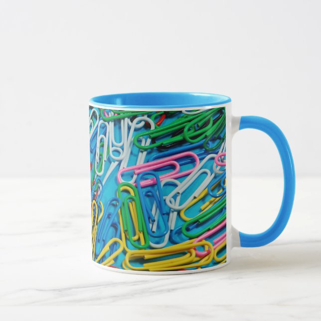 Colourful paperclip design coffee mug (Right)