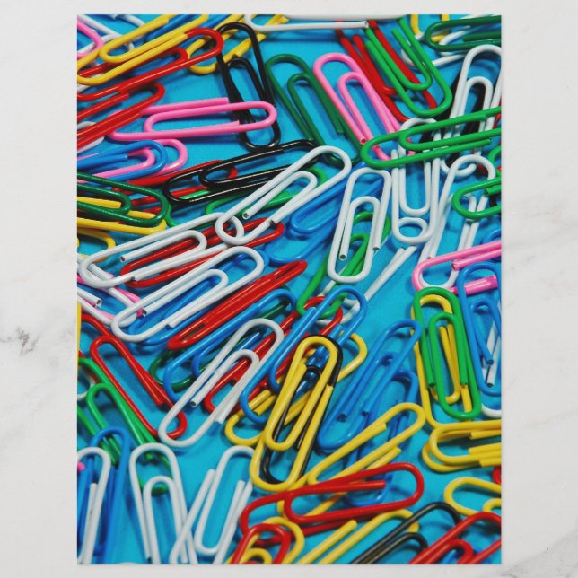 Colourful paperclip print (Front)