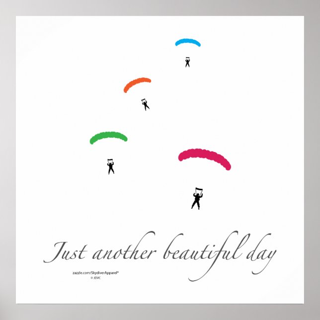 Colourful Parachutes Poster (Front)