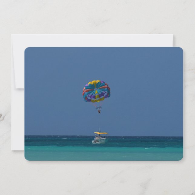 Colourful Parasailing Invitation (Front)