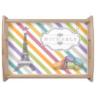 Colourful Paris Macaron Eiffel Tower Monogram
