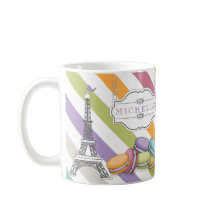Colourful Paris Macarons Eiffel Tower Monogram