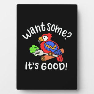 Colourful Parrot Bird Want Some Plaque