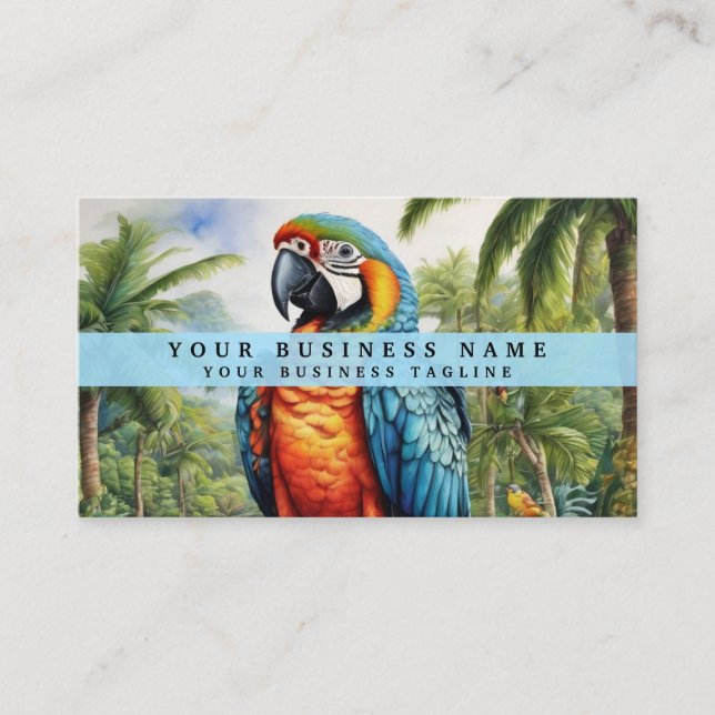Colourful Parrot Business Cards (Front)