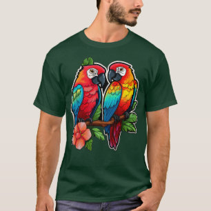 Colourful Parrot Cockatoo Parakeet Macaws Parrot 3 T-Shirt