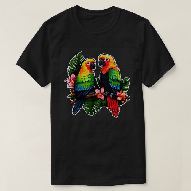 Colourful Parrot Cockatoo Parakeet Macaws Parrot 5 T-Shirt (Design Front)