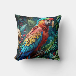 Colourful Parrot Cushion