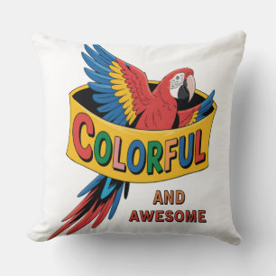 Colourful Parrot  Cushion
