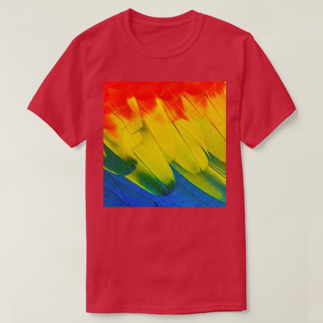 Colourful parrot feathers T-Shirt (Design Front)