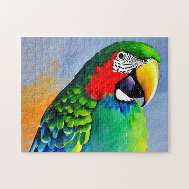 Colourful parrot jigsaw puzzle (Horizontal)