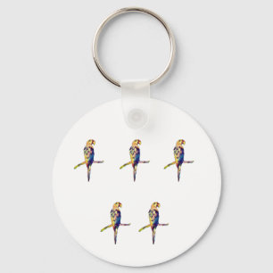 Colourful Parrot Keyring