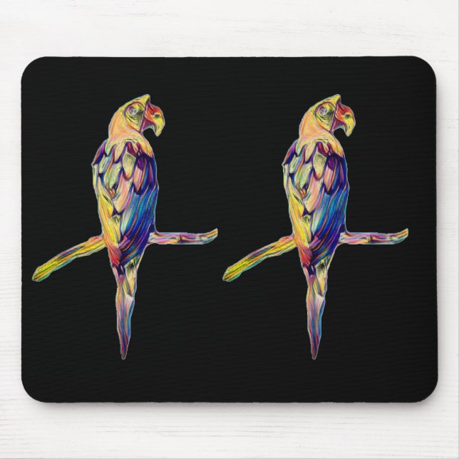 Colourful Parrot Mousemat (Front)