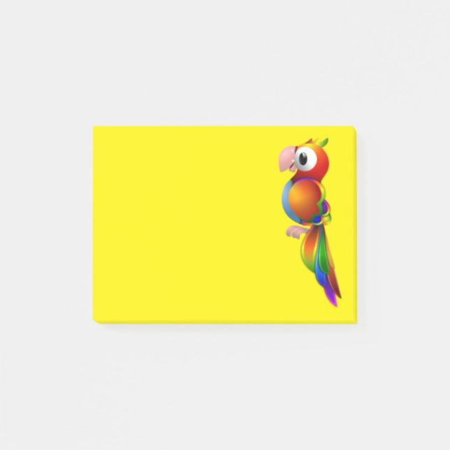 Colourful Parrot Post-it Notes (Front)