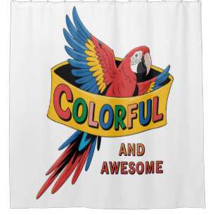 Colourful Parrot  Shower Curtain