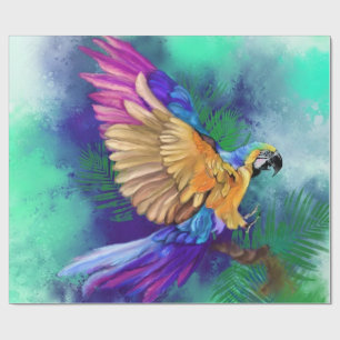 Colourful Parrot Wrapping Paper
