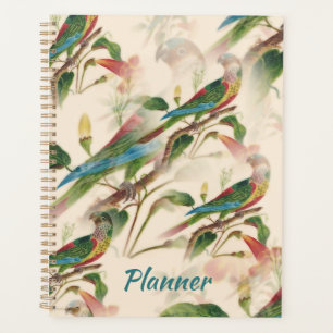 Colourful Parrots & Beautiful Flowers Planner