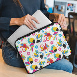 Colourful Parrots, Tropical Parrots, Birds, Flower Laptop Sleeve<br><div class="desc">Cute,  fun and adorable pattern with colourful parrots and flowers. Modern and trendy gift,  perfect for the parrot lover in your life.</div>