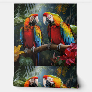 Colourful Parrots Wallpaper