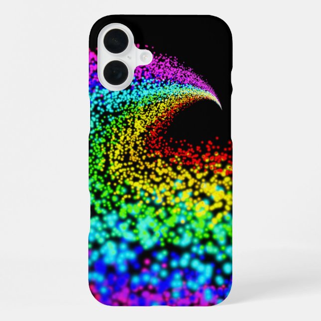 Colourful particles iPhone case (Back)