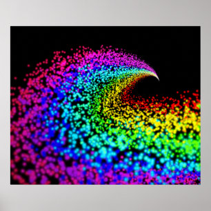 Colourful particles poster