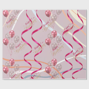 Colourful Party Balloon Wrapping Paper