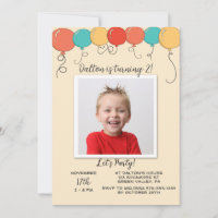 Colourful Party Balloons Kids Photo Birthday