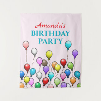 Colourful Party Balloons Tapestry