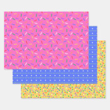 Colourful Party Celebration Pattern Wrapping Paper