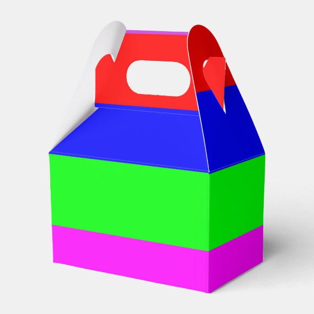 Colourful Party Favour Gable Box (Front Side)