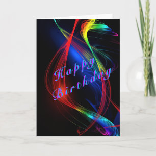 Colourful Party Lights Birthday Card