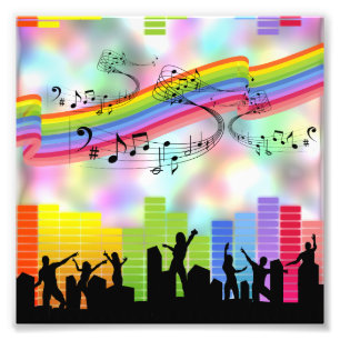 Colourful Party Music Photo Print