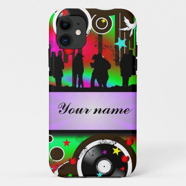 Colourful party people dancing Case-Mate iPhone case (Back)