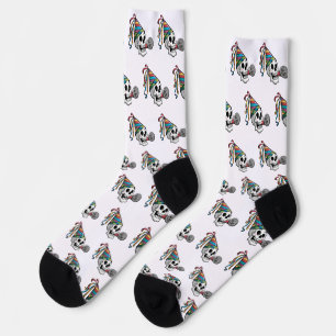 Colourful Party Skull Socks