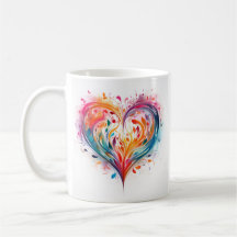 Colourful Pastel Abstract Heart Design