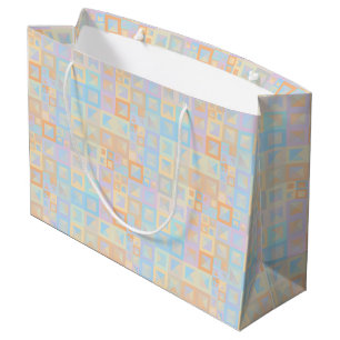 Colourful Pastel Boho Mod Geometric Abstract Large Gift Bag
