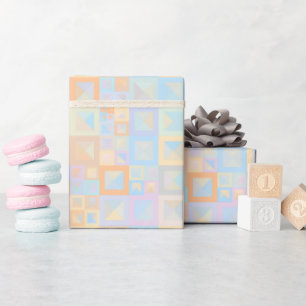 Colourful Pastel Boho Mod Geometric Abstract Wrapping Paper