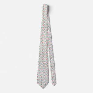 Colourful Pastel Christmas Pine Trees Pattern Tie